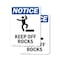Signmission Keep Off Rocks, 7 in W x Rectangle, Plastic OS-2PACK-NS-P-710-V-13829 - alternate 1